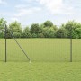 Reja con postes Gris 1.5 x 10 m Acero