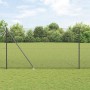 Reja con postes Gris 1.6 x 10 m Acero