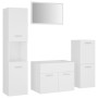 Conjunto de muebles de baño aglomerado blanco de vidaXL, Muebles de baño - Ref: Foro24-3070910, Precio: 164,06 €, Descuento: %