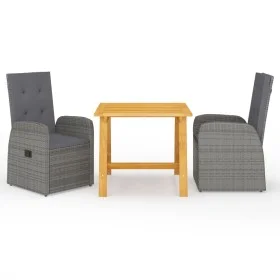 Graues 3-teiliges Garten-Essset von vidaXL, Gartensets - Ref: Foro24-3068710, Preis: 419,34 €, Rabatt: %