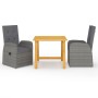 Graues 3-teiliges Garten-Essset von vidaXL, Gartensets - Ref: Foro24-3068710, Preis: 435,75 €, Rabatt: %