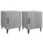 Nachttische 2 Stück Sonoma graues Sperrholz von vidaXL, Nachttische - Ref: Foro24-817318, Preis: 60,89 €, Rabatt: %