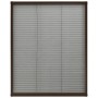 Mosquitera plisada para ventanas aluminio marrón 6