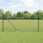 Reja con postes Gris 1 x 25 m Acero