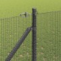 Reja con postes Gris 1.4 x 25 m Acero