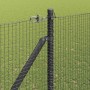 Reja con postes Gris 1.5 x 25 m Acero