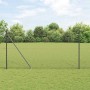 Reja con postes Gris 1.5 x 25 m Acero
