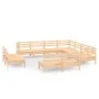 11-teiliges Gartensitzgruppen-Set aus massivem Kiefernholz von vidaXL, Gartensets - Ref: Foro24-3083154, Preis: 467,23 €, Rab...