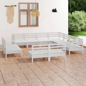 Garden furniture set 11 pieces solid white pine wood by vidaXL, Garden sets - Ref: Foro24-3083155, Price: 559,82 €, Discount: %