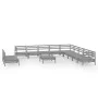 Gartenmöbel-Set 12-teilig aus massivem grauem Kiefernholz von vidaXL, Gartensets - Ref: Foro24-3083151, Preis: 558,68 €, Raba...