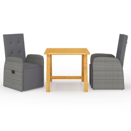 Gray 3-piece garden dining set by vidaXL, Garden sets - Ref: Foro24-3068712, Price: 438,78 €, Discount: %