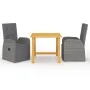 Graues 3-teiliges Garten-Essset von vidaXL, Gartensets - Ref: Foro24-3068712, Preis: 423,85 €, Rabatt: %