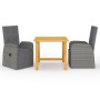 Gray 3-piece garden dining set by vidaXL, Garden sets - Ref: Foro24-3068712, Price: 438,78 €, Discount: %