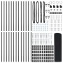 Reja con postes Gris 0.8 x 50 m Acero