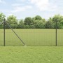 Reja con postes Gris 1 x 50 m Acero