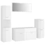 Badmöbel-Set aus Holzwerkstoff glänzend weiß von vidaXL, Badezimmermöbel - Ref: Foro24-3070934, Preis: 192,85 €, Rabatt: %