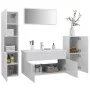 Badmöbel-Set aus Holzwerkstoff glänzend weiß von vidaXL, Badezimmermöbel - Ref: Foro24-3070934, Preis: 192,85 €, Rabatt: %