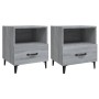 Mesita de noche 2 unidades madera contrachapada gris Sonoma de vidaXL, Mesitas de noche - Ref: Foro24-817306, Precio: 73,80 €...