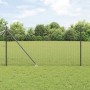 Reja con postes Gris 1 x 50 m Acero