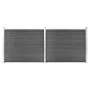 Set aus schwarzen WPC-Zaunpaneelen 353x146 cm von vidaXL, Zaunpaneele - Ref: Foro24-3070459, Preis: 416,01 €, Rabatt: %