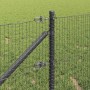 Reja con postes Gris 1 x 50 m Acero