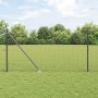 Reja con postes Gris 1 x 50 m Acero
