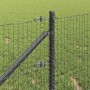 Reja con postes Gris 1 x 50 m Acero