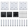 Black WPC fence panel set 353x146 cm by vidaXL, fence panels - Ref: Foro24-3070459, Price: 397,65 €, Discount: %