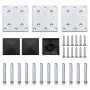 Black WPC fence panel set 353x146 cm by vidaXL, fence panels - Ref: Foro24-3070459, Price: 416,01 €, Discount: %