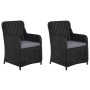 3-piece black garden dining set by vidaXL, Garden sets - Ref: Foro24-3068714, Price: 389,96 €, Discount: %