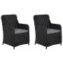 Juego de comedor para jardín 3 piezas negro de vidaXL, Conjuntos de jardín - Ref: Foro24-3068714, Precio: 359,48 €, Descuento: %