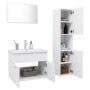 Engineered wood white bathroom furniture set by vidaXL, Bathroom furniture - Ref: Foro24-3070955, Price: 117,38 €, Discount: %