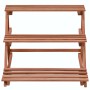 Soporte de plantas 3 niveles de madera de cedro 48x45x40 cm