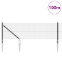 Reja con postes Gris 0.8 x 100 m Acero