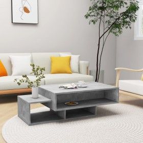 Betongrauer Couchtisch aus Holzwerkstoff, 105 x 55 x 32 cm von vidaXL, Couchtisch - Ref: Foro24-808526, Preis: 75,24 €, Rabat...