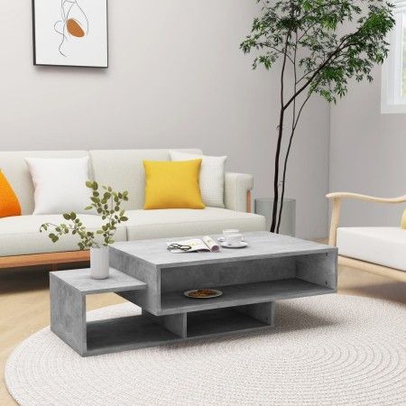 Mesa de centro madera de ingeniería gris hormigón 105x55x32 cm de vidaXL, Mesas de centro - Ref: Foro24-808526, Precio: 75,12...