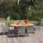 Garden dining set 7 pieces gray synthetic rattan by vidaXL, Garden sets - Ref: Foro24-3070752, Price: 674,28 €, Discount: %