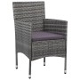 Garden dining set 7 pieces gray synthetic rattan by vidaXL, Garden sets - Ref: Foro24-3070752, Price: 598,25 €, Discount: %