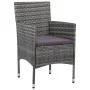 Garden dining set 7 pieces gray synthetic rattan by vidaXL, Garden sets - Ref: Foro24-3070752, Price: 674,28 €, Discount: %