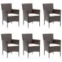 7-piece garden dining set in brown synthetic rattan by vidaXL, Garden sets - Ref: Foro24-3070754, Price: 681,41 €, Discount: %