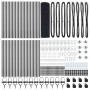 Reja con postes Gris 1 x 100 m Acero