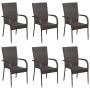 7-Piece Brown Synthetic Rattan Garden Dining Set by vidaXL, Garden sets - Ref: Foro24-3070757, Price: 535,90 €, Discount: %