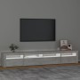Mueble de TV con luces LED gris hormigón 240x35x40 cm de vidaXL, Muebles TV - Ref: Foro24-3152725, Precio: 154,41 €, Descuent...