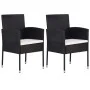 Juego de comedor para jardín 3 piezas negro de vidaXL, Conjuntos de jardín - Ref: Foro24-3068722, Precio: 197,42 €, Descuento: %