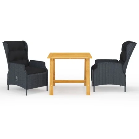 Juego de comedor para jardín 3 piezas gris oscuro de vidaXL, Conjuntos de jardín - Ref: Foro24-3068725, Precio: 590,44 €, Des...