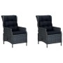 Dunkelgraues 3-teiliges Garten-Essset von vidaXL, Gartensets - Ref: Foro24-3068725, Preis: 571,11 €, Rabatt: %