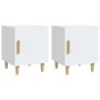 Mesitas de noche 2 unidades madera contrachapada blancas de vidaXL, Mesitas de noche - Ref: Foro24-812043, Precio: 67,00 €, D...