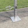 Reja con postes Plateado 1.2 x 10 m Acero