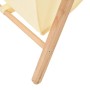 Cesto de ropa sucia madera de cedro y tela beige 42x41x64 cm