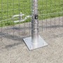 Reja con postes Plateado 1.2 x 10 m Acero